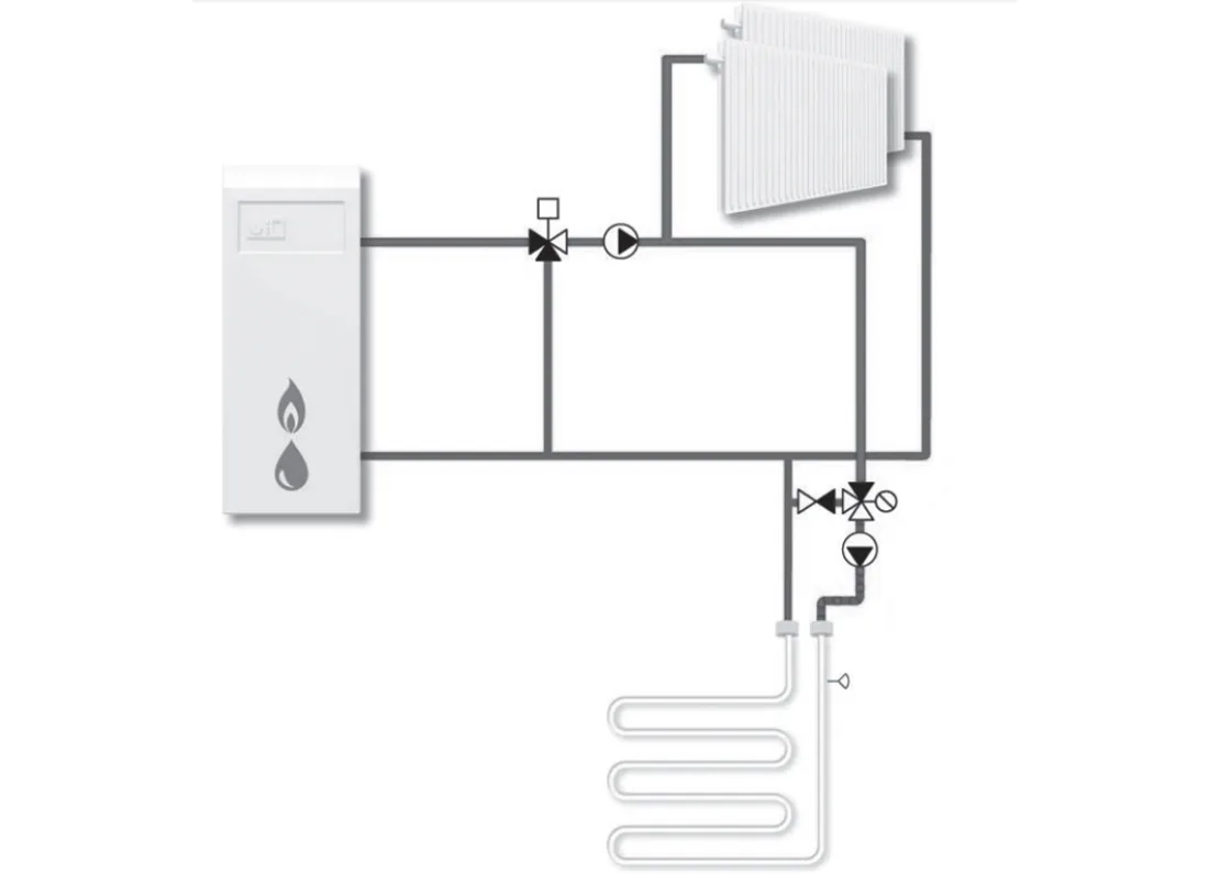 Thermostatic Mixing Valve With Bottom Water Outlet